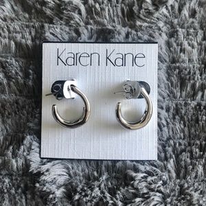 Karen Kane Hoop Earrings Silver/OS